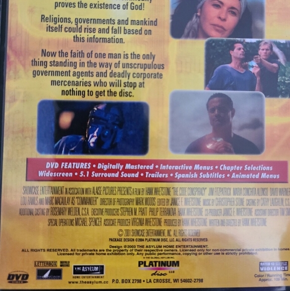 💥5 for 25💥 The Code of Conspiracy DVD Movie - Picture 6 of 8